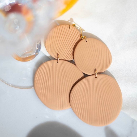 Jewelry - Resting Beach Face Earrings in Honey Orange